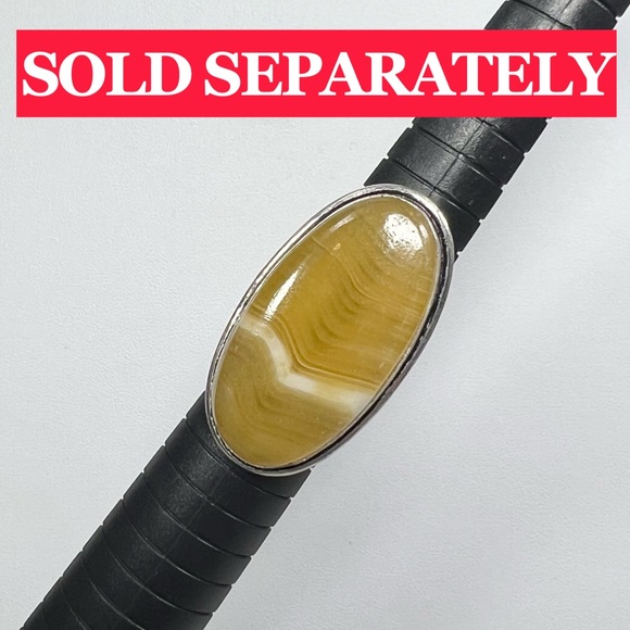 Yellow Lace Agate 925 Gemstone Pendant ONLY - Picture 5 of 7